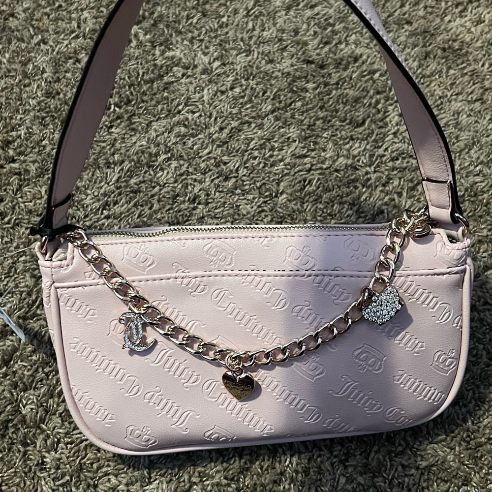 Juicy Couture Light Pink Embossed Shoulder Bag
